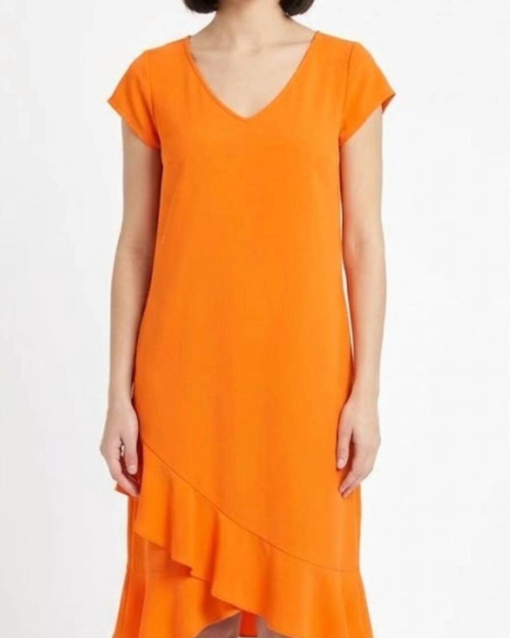 NEW DUNES tantalo ruffle dress in orange